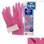 태화 고무 장갑 중형 주방 부엌 설거지 글러브 가정용 업소용 식당 기본형 : 요즘살림