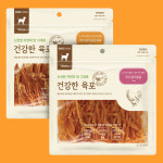 굿데이 건강한육포 강아지 대용량 육포 간식 닭가슴살 말이 황태, 240g, 1개 : 루니펫