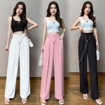 애니율 여성 여름 하이웨이스트 와이드 팬츠 G4097 : 애니율