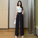 애니율 여성 여름 하이웨이스트 와이드 팬츠 G4097 : 애니율