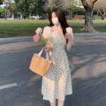 애니율 여성 여름 벌룬 소매 원피스 G4123 : 애니율