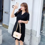 애니율 여성 여름 브이넥 빅사이즈 원피스 G4127 : 애니율