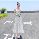 애니율 여성 여름 A라인 셔링 롱 원피스 G4193 : 애니율