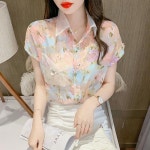 애니율 여성 여름 쉬폰 블라우스 셔츠 G4194 : 애니율