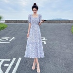 애니율 여성 여름 A라인 셔링 롱 원피스 G4193 : 애니율