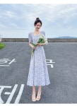 애니율 여성 여름 A라인 셔링 롱 원피스 G4193 : 애니율