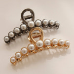 제이로렌 진주 메탈 한머리 집게핀 : 제이로렌