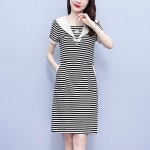 애니율 여성 여름 캐주얼 스트라이프 원피스 G4231 : 애니율