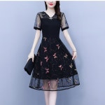 애니율 여성 여름 스팽글 망사 원피스 G4230 : 애니율