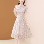 애니율 여성 여름 플리츠 쉬폰 원피스 G4225 : 애니율