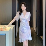 애니율 여성 여름 브이넥 프릴 원피스 G4258 : 애니율