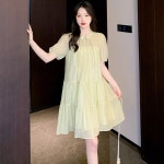 애니율 여성 여름 시원한 벌룬 소매 원피스 G4257 : 애니율