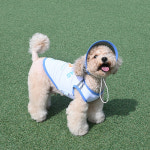 강아지티셔츠 아웃도어 워킹 여름쿨옷 (+썬캡모자세트) / S M : 띠로리 DDIRORI