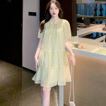 애니율 여성 여름 시원한 벌룬 소매 원피스 G4257 : 애니율