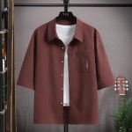 애니율 남성 여름 시원한 셔츠 남방 반바지 세트 G4295 : 애니율