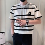 애니율 남성 여름 패션 스트라이프 티셔츠 G4326 : 애니율