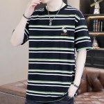 애니율 남성 여름 캐주얼 스트라이프 티셔츠 G4318 : 애니율