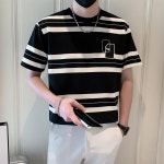애니율 남성 여름 패션 스트라이프 티셔츠 G4326 : 애니율