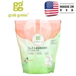 Grab Green 3-in-1 세탁 세제 포드 치자 60회분 1,080g (2lbs 6oz) : 티오티셀러