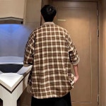 애니율 남성 여름 캐주얼 오버핏 체크 남방 셔츠 G4308 : 애니율