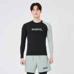 [배럴] 맨 리조트 스탠다드핏 오드 래쉬가드 블랙 (B3SMWRG008BLK) : BARREL