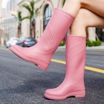 애니율 여성 패션 방수 롱 레인부츠 G4374 : 애니율