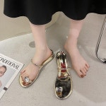 애니율 여성 여름 큐빅 스트랩 플랫 샌들 G4395 : 애니율