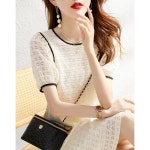 애니율 여성 여름 벌룬 소매 레이스 원피스 G4428 : 애니율