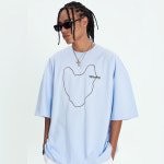 [워독] 라인 드로잉 티셔츠 - 파우더 블루 : WARDOG