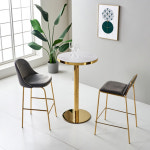 HDS46E 600 라운드 골드 바테이블 골드다리 : 히트가구