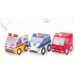 5p 전개도접기 색칠조립 종이 소방차 경찰차 구급차 만들기 취미생활 : 자람마루키트