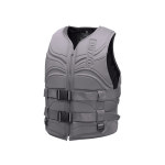 BUFFALO 프리미엄 접이식 구명조끼 2P 성인 어린이 워터파크 물놀이 슬림핏 블랙 그레이 : BUCK 703