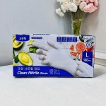 크린랩 니트릴 장갑 백색 L(100입) : 올랜즈1