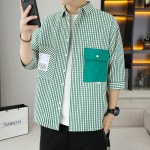 애니율 남성 여름 빅사이즈 체크 남방 셔츠 G4752 : 애니율