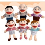 유치원 구연동화 역할극놀이 가족 손인형6종 연극소품 돌봄센터 교육용 : 아이위니