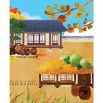D3030 가을 현수막 / 유치원 어린이집 흥부와놀부 현수막 전래동화 배경 가로형 미니_60x54 : 파티붕붕