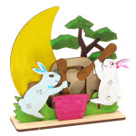 달토끼(오토마타) 모토마타 나무공작 초승달 달나라 방아찧기 MDF 조립 목공예 : 상아사이언스