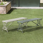 몬테스 가든 빈티지 철제 테라스 벤치 의자 야외 카페 정원 공원 아웃도어 가구 : 미스모네