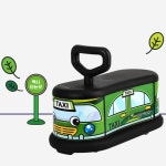 키즈카페 유치원 5륜 택시 붕붕카 유아자동차 돌장난감 무소음 : 조이코스트1