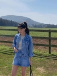 [바이클로즈] (중청)언로우 데님 자켓 : 코디북