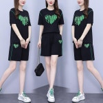 애니율 여성 여름 티셔츠 반바지 상하의 세트 G4946 : 애니율