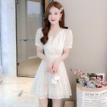애니율 여성 여름 시원한 레이스 쉬폰 원피스 G5066 : 애니율