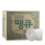 크린센스 땡큐 프리미엄 점보롤 (1겹)x16롤 : 화이트센스