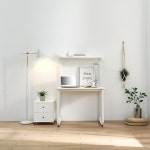 모던 디자인 철제 선반 타공판 서랍장 책상세트 900 책장 원룸 사무실 심플 : IVY퍼니처