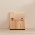 슬림 미니 틈새 원목 나무 우드 2단 계단 수납 보관함 스텝 유아 발판 모던 : IVY퍼니처