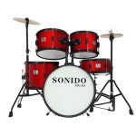 미니 어린이 주니어 드럼 세트 레드 색상 타악기 패키지 JW165-P3-MR : 뮤직시티