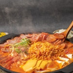 핵이득 마켓 참피디 햄 폭탄 치즈 부대전골 부대찌개 밀키트 1kg : 핵이득마켓