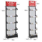 슈퍼마켓 선반 무인 가게 진열대 상품 펜트리 4단 30x15x120cm : 라임배송대행