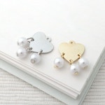 비즈아이 [7174-03]진주펜던트 하트진주딸랑이 15x20mm ,1개 : 비즈아이스토어