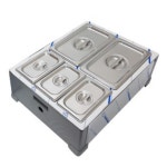 배식세트(중) 급식용기 단체급식 어린이집 배식함 : 와이제이바스켓